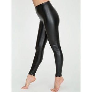 American Apparel Faux Leather Leggings (XS)